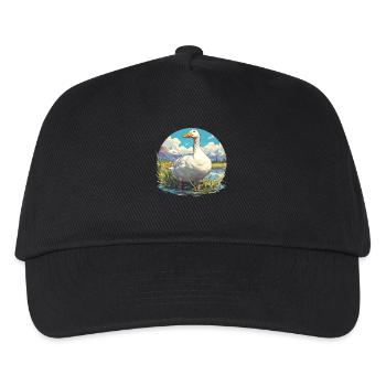 Gänse Gans - Kinder Basecap - Schwarz - Vorne
