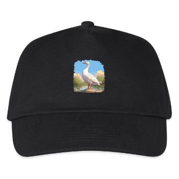 Gänse Gans - Kinder Basecap - Schwarz - Vorne