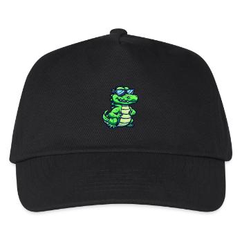 Alligator Tier - Kinder Basecap - Schwarz - Vorne