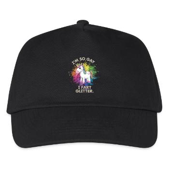 I'm so Gay Unicorn für Schwule - Kinder Basecap - Schwarz - Vorne