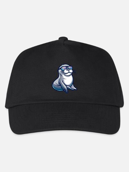 Robbe Tier Tier - Kinder Basecap - Schwarz