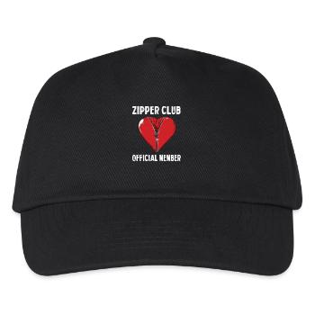 Zipper Club Offizielles Mitglied Herz mit - Kinder Basecap - Schwarz - Vorne