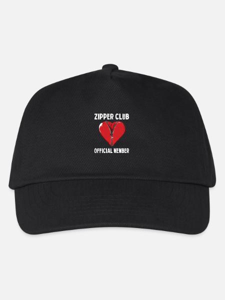 Zipper Club Offizielles Mitglied Herz mit - Kinder Basecap - Schwarz