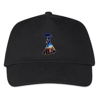 City Girl - Stadt Mädchen - Kinder Basecap - Schwarz - Vorne