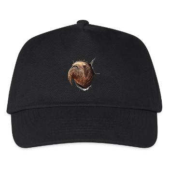 Walross - Kinder Basecap - Schwarz - Vorne