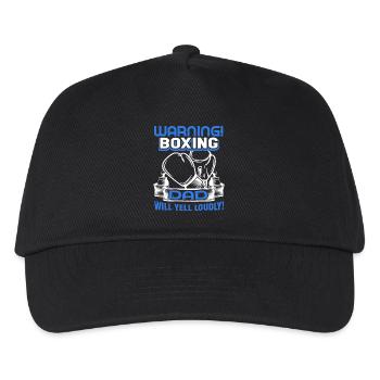 Boxing Boxing Dad Will Yell Loudly - Kids’ Baseball Cap - black - Front