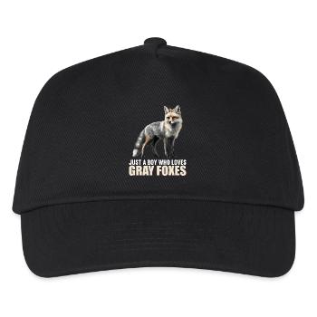 Renards gris Renard gris - Casquette de baseball Enfant - noir - Devant