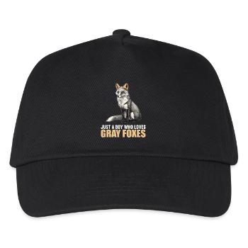 Renards gris Renard gris - Casquette de baseball Enfant - noir - Devant