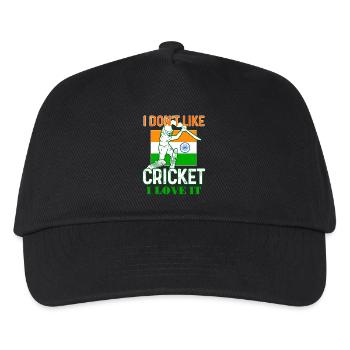 Ich mag Cricket nicht lustige indische Cricket-Fans - Kinder Basecap - Schwarz - Vorne