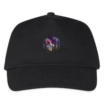 Mystical Northern Lights in the Forest: Dreamlike Skies - Kids’ Baseball Cap - black - Front