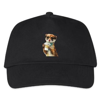 Wiesel Kaffee - Kinder Basecap - Schwarz - Vorne