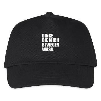 Dinge Die Mich Bewegen WASD Lustig - Kinder Basecap - Schwarz - Vorne