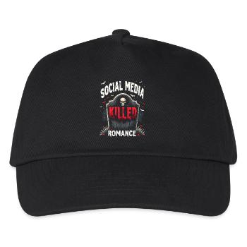 Social Media Killed the Romance - Kinder Basecap - Schwarz - Vorne