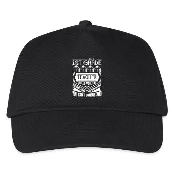 1st Grade Teacher I am A 1st Grade Teacher - Kids’ Baseball Cap - black - Front