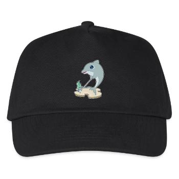 Delfin Golf Golfschläger - Kinder Basecap - Schwarz - Vorne