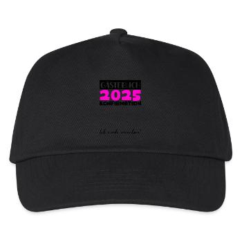 Konfirmation 2025 Gästebuch Deko Mädchen Jungen - Kinder Basecap - Schwarz - Vorne