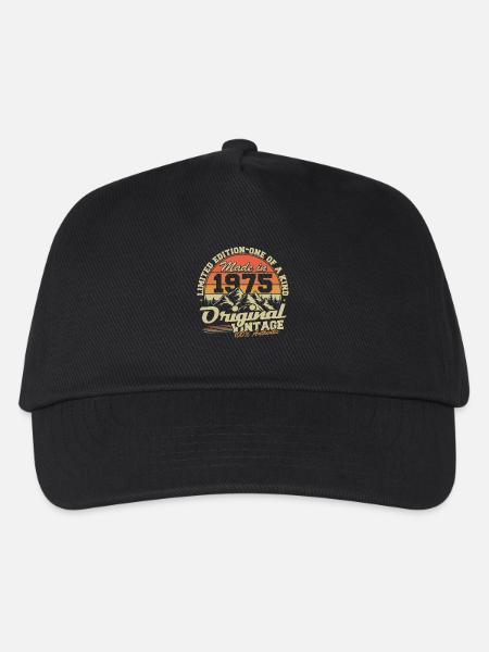Original 1975 Retro Jahrgang Geburtstag Geschenk - Kinder Basecap - Schwarz