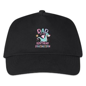 Dad Of the Birthday Girl Dracon Family Party - Kids’ Baseball Cap - black - Front