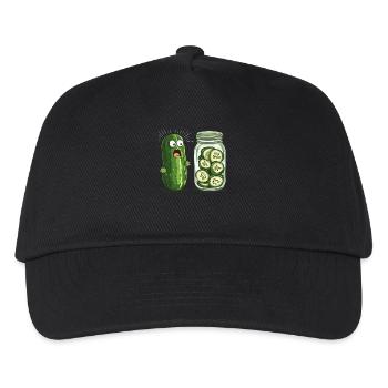 Concombre surpris regardant l’humour du pot de concombre - Casquette de baseball Enfant - noir - Devant
