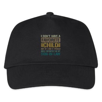 Mein Lieblingskind - auf jeden Fall mein Schwiegersohn - Kinder Basecap - Schwarz - Vorne