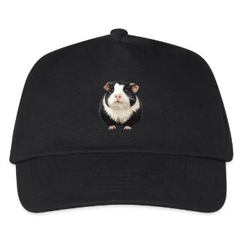 Meerschweinchen - Kinder Basecap - Schwarz - Vorne
