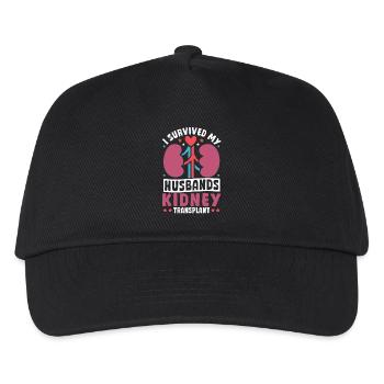 Ich habe die Nierentransplantation meines Mannes - Kinder Basecap - Schwarz - Vorne