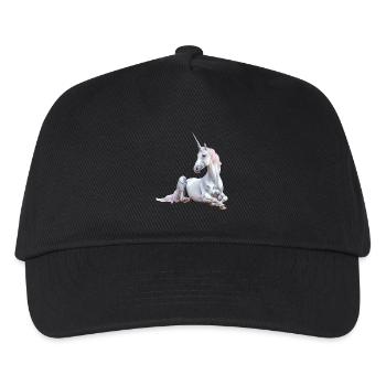 Einhorn - Kinder Basecap - Schwarz - Vorne