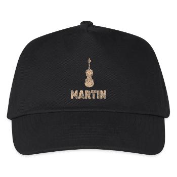Martin als Bratsche - Kinder Basecap - Schwarz - Vorne