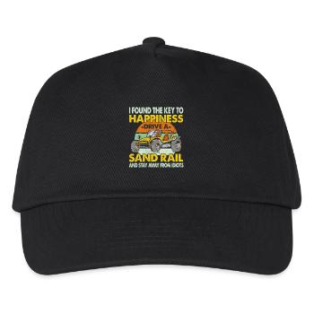 Key to happiness: ride a sand rail and - Kids’ Baseball Cap - black - Front