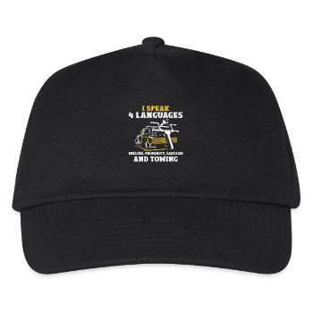 I speak 4 languages Towing Sarcasm - Kids’ Baseball Cap - black - Front