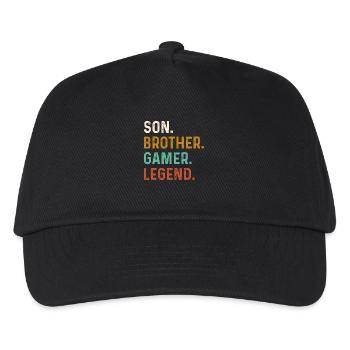 Son Brother Video Gamer Legend Gaming - Kinder Basecap - Schwarz - Vorne