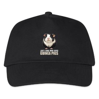 Meerschweinchen - Kinder Basecap - Schwarz - Vorne