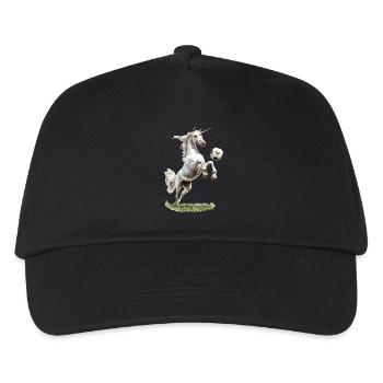 Einhorn - Kinder Basecap - Schwarz - Vorne