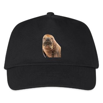 Walross - Kinder Basecap - Schwarz - Vorne