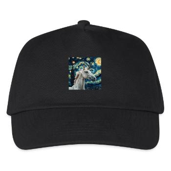 Einhorn - Kinder Basecap - Schwarz - Vorne