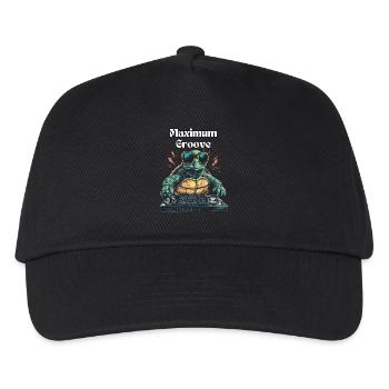 Maximum Groove - Cool DJ turtle - Kids’ Baseball Cap - black - Front