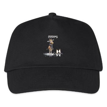 Oups - Drôle de girafe et de pingouins - Casquette de baseball Enfant - noir - Devant