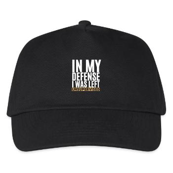 I Was Left Unsupervised - Kids’ Baseball Cap - black - Front