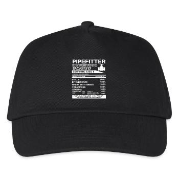 Pipefitter Nutrition Facts - Kids’ Baseball Cap - black - Front
