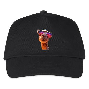 Chameau Dromadaire Camel de Bactriane Cadeau Chameaux - Casquette de baseball Enfant - noir - Devant