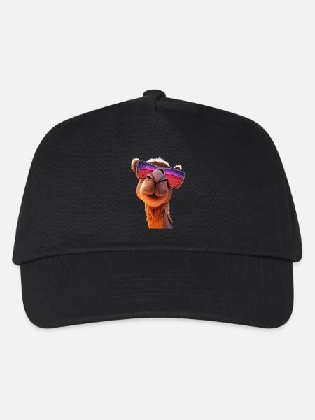 Kamel Dromedar Trampeltier Camel Geschenk Kamele - Kinder Basecap - Schwarz