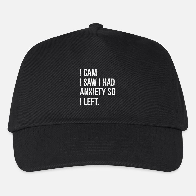 J’ai vu que j’avais de l’anxiété alors je suis parti - Casquette de baseball Enfant - noir