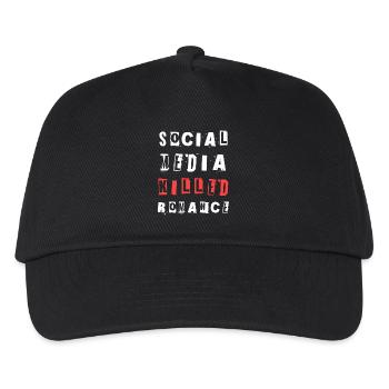Social Media Killed Romance Soziales Statement - Kinder Basecap - Schwarz - Vorne