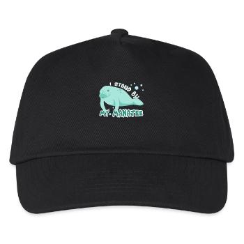 Manatee Stand By My Manatee - Kids’ Baseball Cap - black - Front
