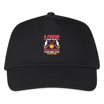 A friend who plays field hockey Stay together - Kids’ Baseball Cap - black - Front