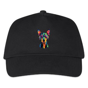 Doberman chiens motif chien de garde fier dobermans - Casquette de baseball Enfant - noir - Devant