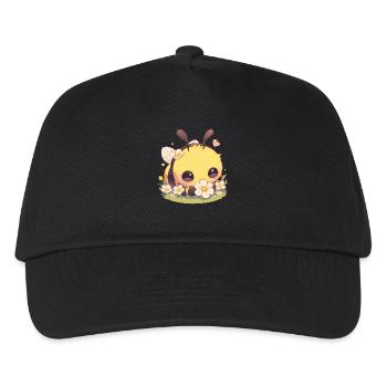 Bienen Biene - Kinder Basecap - Schwarz - Vorne