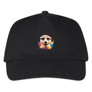 Erdmännchen - Kinder Basecap - Schwarz - Vorne