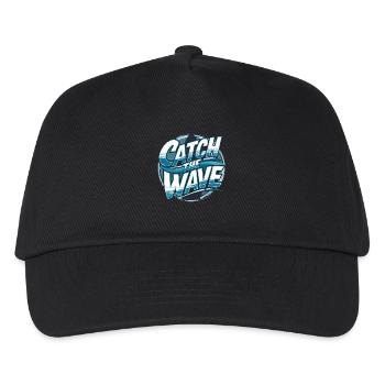 Catch the Wave für einen Surfer Wellenreiter - Kinder Basecap - Schwarz - Vorne