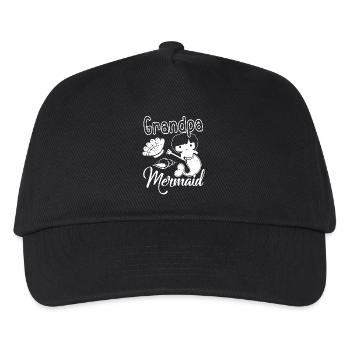 Mermaid Grandpa Mermaid - Kids’ Baseball Cap - black - Front
